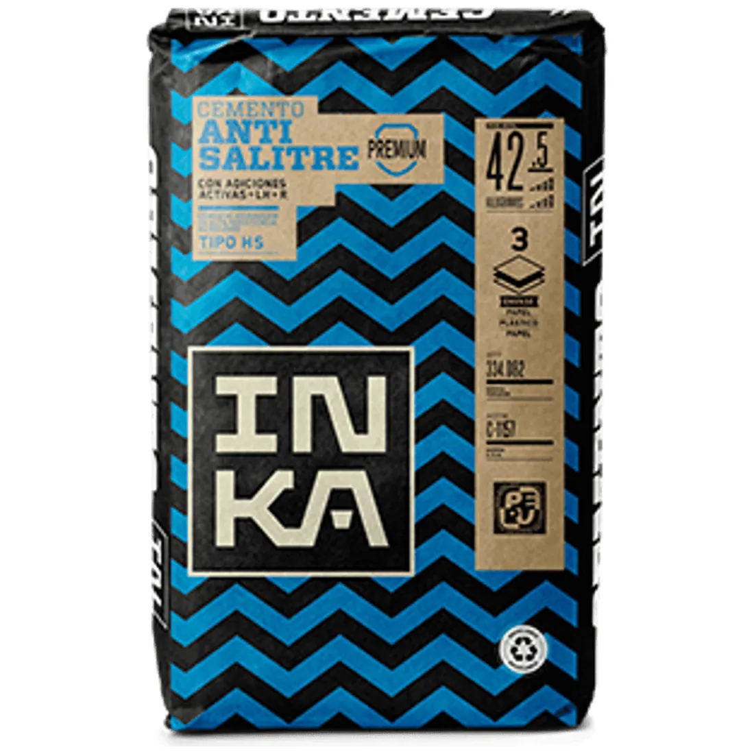 Bolsa de Cemento Portland Tipo HS de 42.5 kg con protección anti salitre