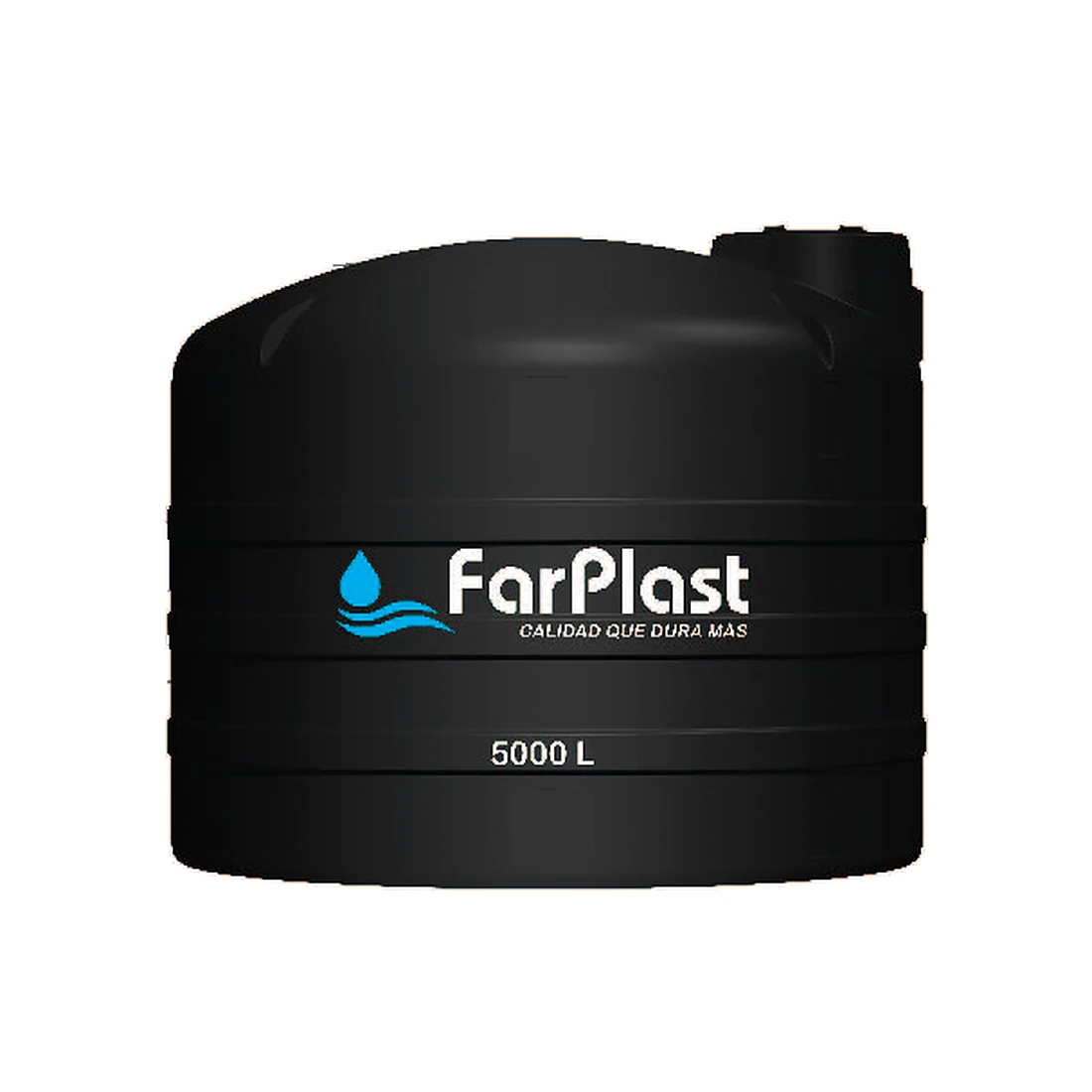 Tanque industrial para agua FarPlast de 5,000 litros en polietileno negro